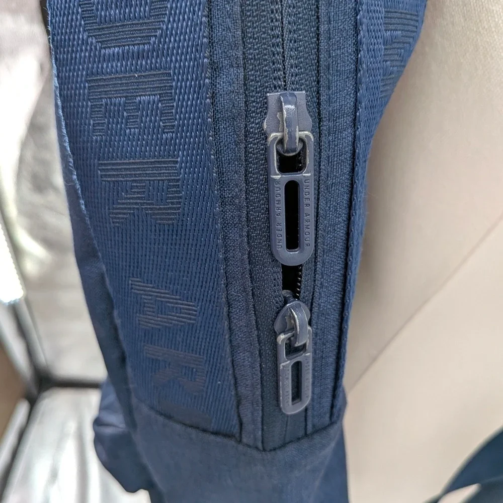 Under Armour Blue Backpack Logo Front Pocket School Gym‎ Bag